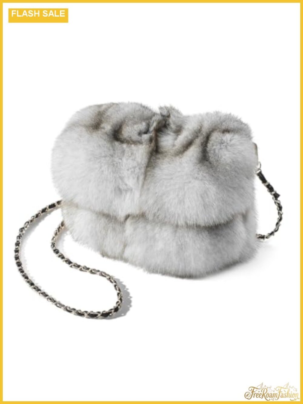 Luxury Faux Fur Evening Clutch Bag with Removable Crossbody Strap